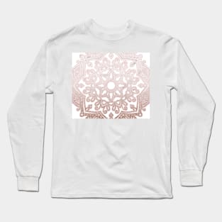 Elegant white rose mandala Long Sleeve T-Shirt